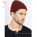 Atacado homens de inverno cashmere misturado fios gorro de malha chapéus